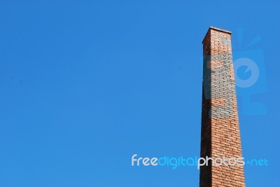 Old Brick Tower Chimney From A Old Factory Stock Photo