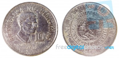 Old Coin Of Philippines Stock Photo