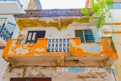 Old Colonial House In Casco Viejo In Panama City Stock Photo