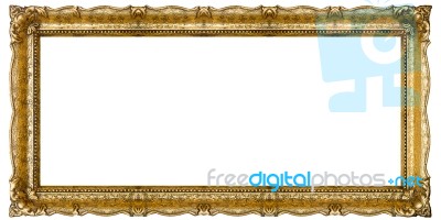 Old Gold Picture Frame Stock Photo