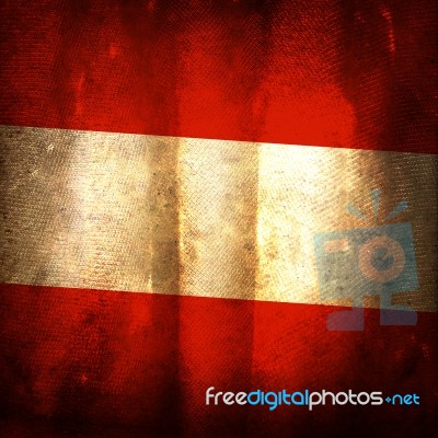 Old Grunge Flag Of Austria Stock Photo