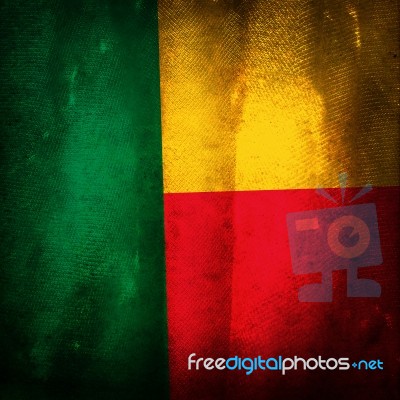 Old Grunge Flag Of Benin Stock Photo