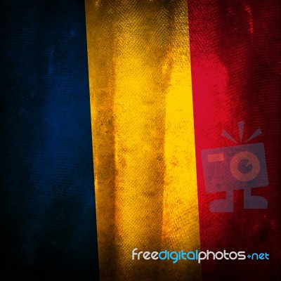 Old Grunge Flag Of Chad Stock Photo