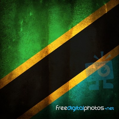 Old Grunge Flag Of Tanzania Stock Photo Old Grunge Flag Of Tanzania Stock Photo