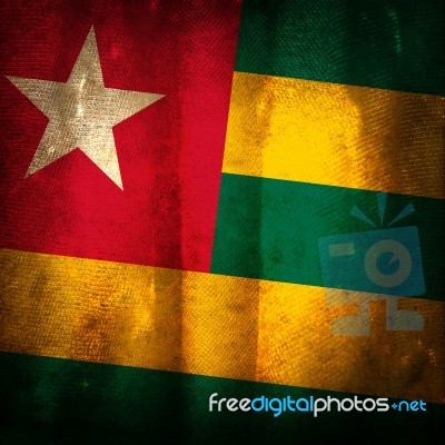 Old Grunge Flag Of Togo Stock Photo