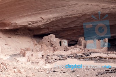 Old Indian Dwellings Stock Photo