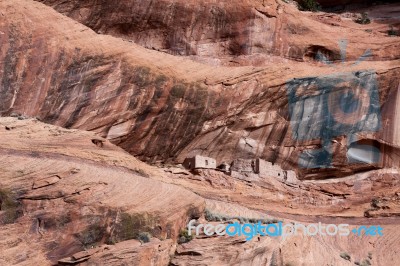 Old Indian Dwellings Stock Photo