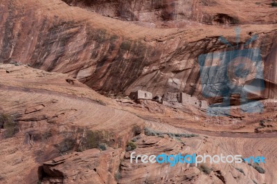 Old Indian Dwellings Stock Photo