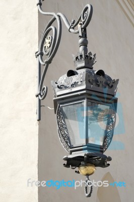 Old Lamp In Krakow Stock Photo