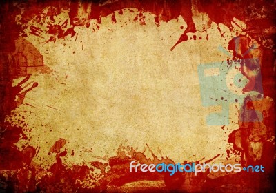 Old Paper Background With Red Blood  Stock Image