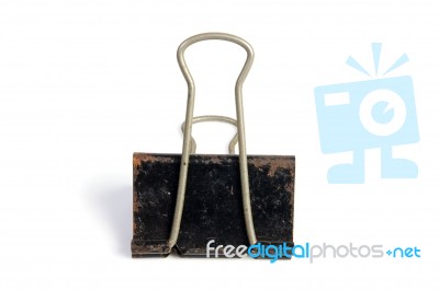 Old Paper Clip Stock Photo