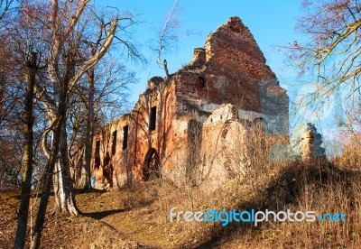 Old Ruined Church Stock Photo
