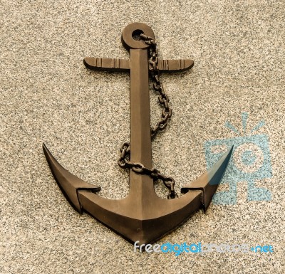 Old Rusted Anchor Stock Photo