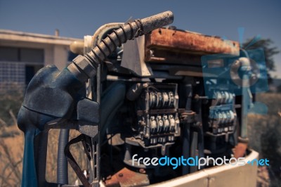 Old Rustic Fuel Pump In The Countryside Stock Photo Old Rustic Fuel Pump In The Countryside Stock Photo