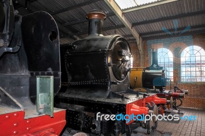 Old Steam Trains At Sheffield Park Station Stock Photo