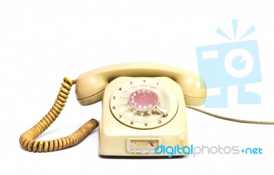 Old Telephone Stock Photo