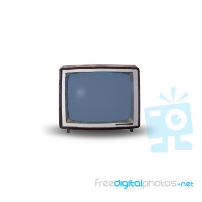Old Television Stock Photo
