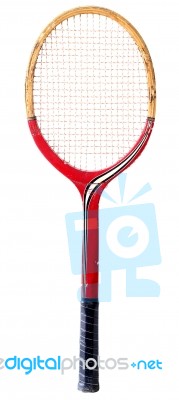 Old Tennis Racquet Stock Photo