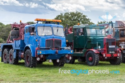 Old Trucks On Display At The Rudgwick Steam Fair Stock Photo
