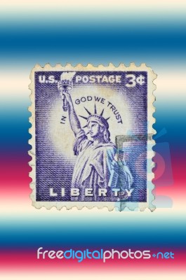 Old US Stamp Stock Photo