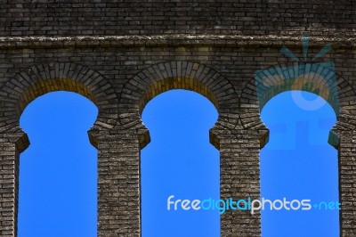 Old Window And Wall In Plaza De Toros Stock Photo