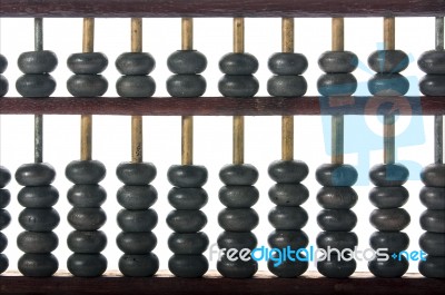 Old Wooden Abacus Stock Photo