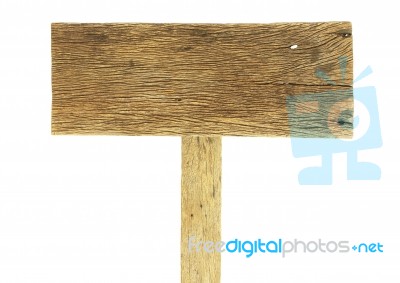 Old Wooden Tag Stock Photo