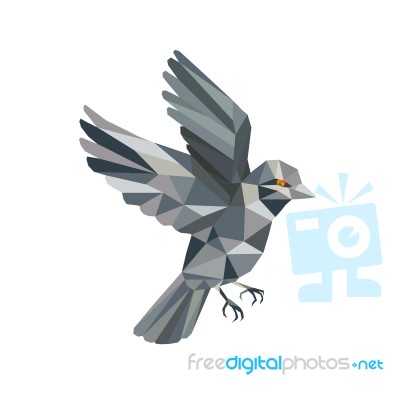 Old World Sparrow Low Polygon Stock Image