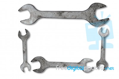 Old Wrench Stock Photo
