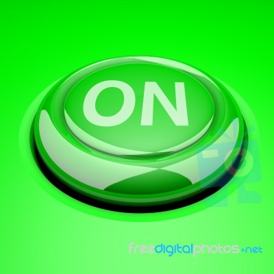 On Button Stock Image - Royalty Free Image ID 10074130