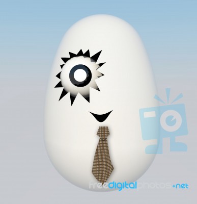 One Eyed Easter Egg Stock Image
