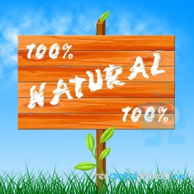 One Hundred Percent Means Organic Completely And Environment Stock Image