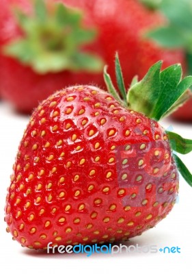 One Strawberry Stock Photo