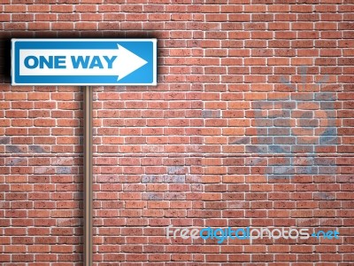 One Way Stock Image