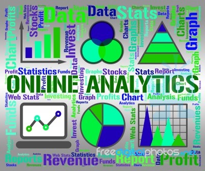 Online Analytics Shows Web Site And Chart Stock Image