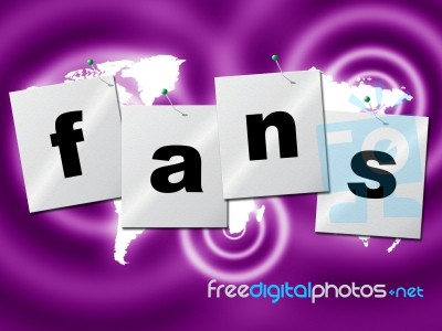 Online Fans Represents World Wide Web And Searching Stock Image