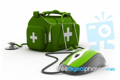 Online First Aid Stock Image