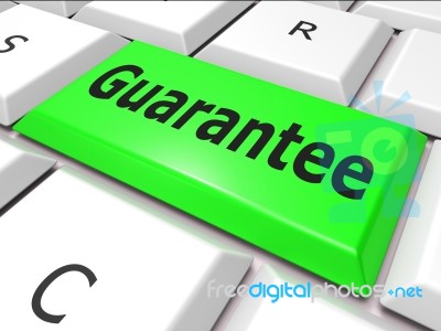 Online Guarantee Represents World Wide Web And Searching Stock Image