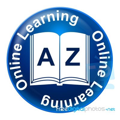 Online Learning Indicates World Wide Web And College Stock Image