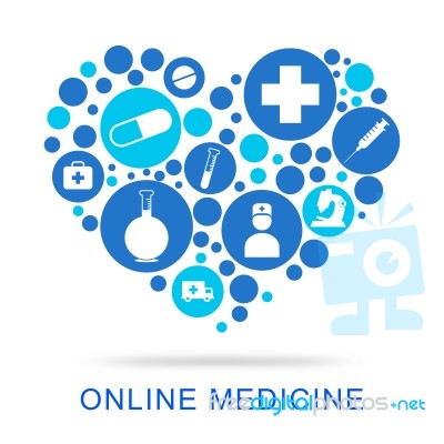 Online Medicine Indicates Web Site And Antibiotic Stock Image Online Medicine Indicates Web Site And Antibiotic Stock Image