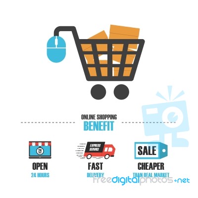 Online Shop Benefit Stock Image