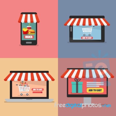 Online Shopping Concept Stock Image