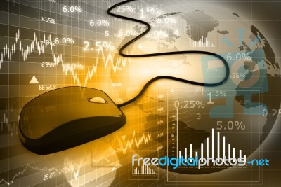 Online Stock Market Pricing Stock Image