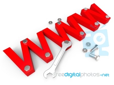 Online Tools Indicates World Wide Web And Apparatus Stock Image