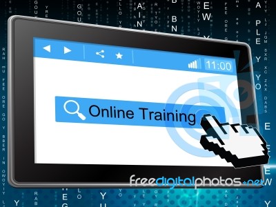 Online Training Shows World Wide Web And Www Stock Image