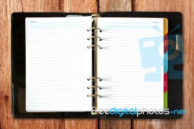 Open Blank Notebook Stock Photo