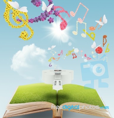 Open Book Music Stock Image