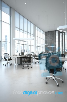 Open Space Office Interior Stock Image