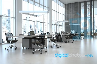 Open Space Office Interior Stock Image