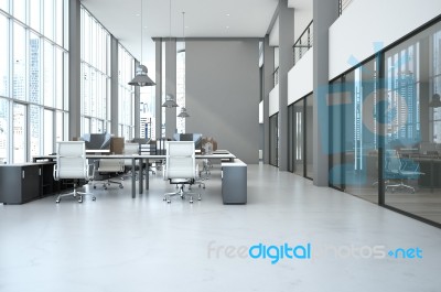 Open Space Office Interior Stock Image